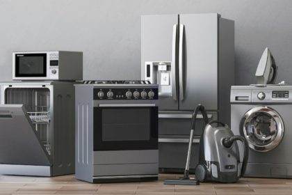 Home appliances. Household kitchen technics in appartments.